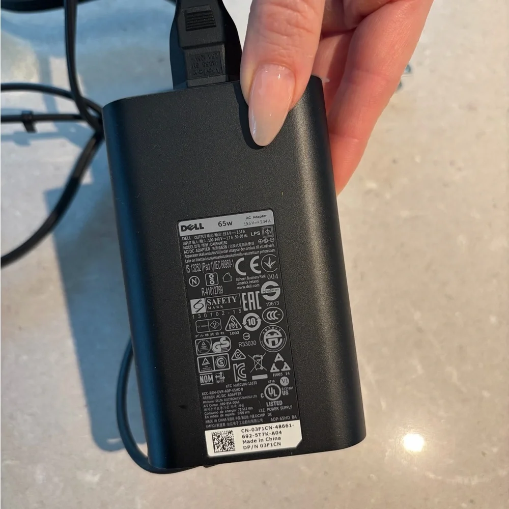 Dell Black Charging Adapter